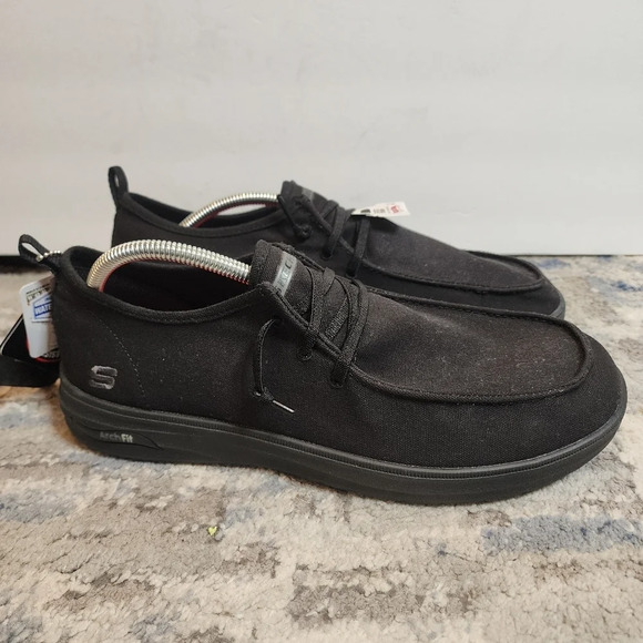NWT Skechers Arch Fit Melo SR Men's Work Shoe. Slide on black sneakers. 11.5 - Picture 12 of 15